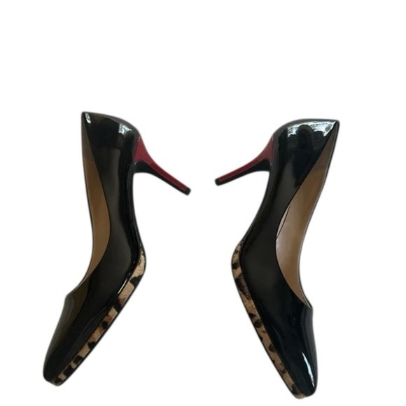 J. Renee Danko Black Patent Leather/Red Heels Platform Shoes  Size 8.5, NWOT - Picture 3 of 10